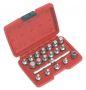Sealey AK6586 Oil Drain Plug Key Set 19pc 3/8