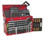 Sealey AP22509BBCOMB Topchest 9 Drawer with Ball Bearing Slides   Red/Grey & 205pc Tool Kit