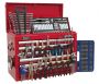 Sealey AP33109COMBO Topchest 10 Drawer with Ball Bearing Slides   Red & 138pc Tool Kit