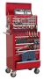 Sealey APCOMBOBBTK57 Topchest & Rollcab Combination 15 Drawer with Ball Bearing Slides   Red & 147pc Tool Kit