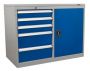 Sealey API1103B Industrial Cabinet/Workstation 5 Drawer & 1 Shelf Locker