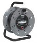 Sealey BCR2525 Cable Reel 25mtr 4 x 230V 2.5mm² Thermal Trip