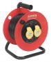 Sealey CR12515 Cable Reel 25mtr 2 x 110V 1.5mm² Heavy Duty Thermal Trip