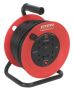 Sealey CR22525 Cable Reel 25mtr 4 x 230V 2.5mm² Heavy Duty Thermal Trip