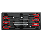Sealey TBT29 Tool Tray with Hammer Thru Screwdriver Set 6pc