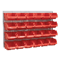 Sealey TPS130 Bin & Panel Combination 24 Bins   Red