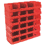 Sealey TPS224R Plastic Storage Bin 105 x 165 x 85mm   Red Pack of 24