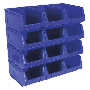 Sealey TPS412B Plastic Storage Bin 210 x 355 x 165mm   Blue Pack of 12