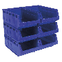 Sealey TPS56B Plastic Storage Bin 310 x 500 x 190mm   Blue Pack of 6