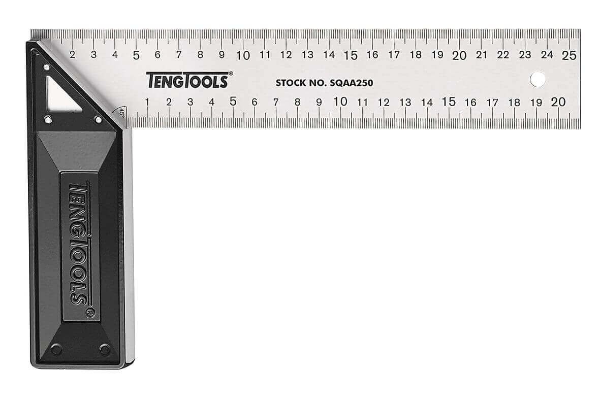 Teng Tools SQAA300Aluminium Try Square 300mm Stainless Steel Blade 